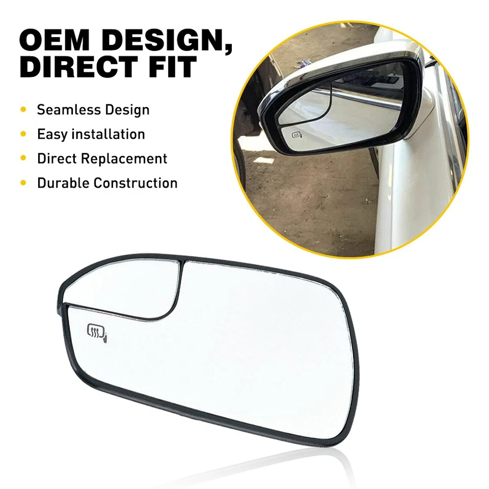 New Left Side Power Mirror Heated Glass For 14 2013 15 16 17 18-2020 Ford Fusion — 第 2/4 张图片