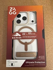 ZAGG Rainier Ultimate Protection Kickstand Case For iPhone 17 PRO Sandstone NEW