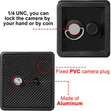 2 Pieces 41Mm Qr Release Plate, Camera Tripod Ball Head Quick Plate