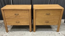 Pair Of Fishe & Lilly Melia Light Oak Large Bedside Tables RRP319.98