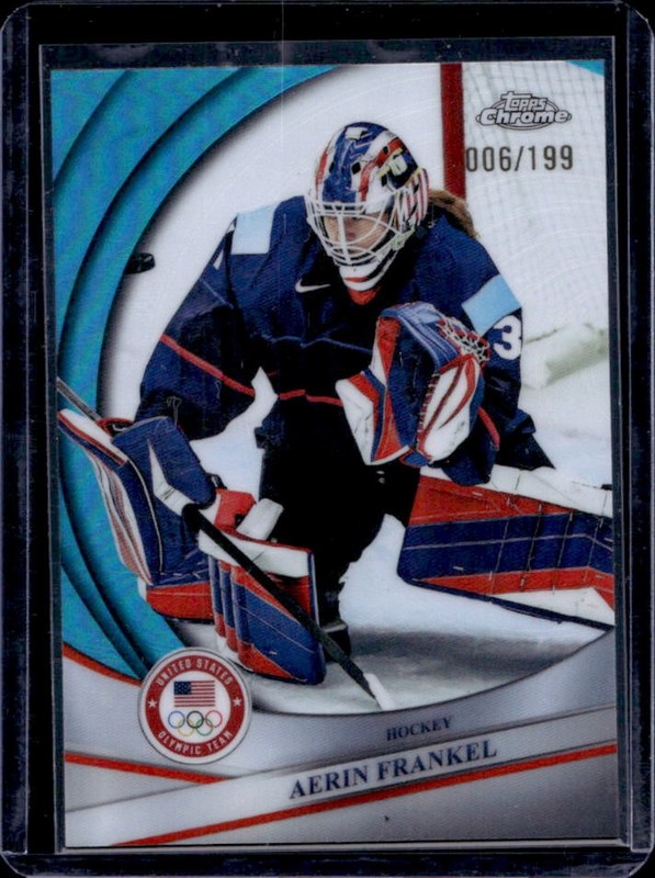 2026 Topps Chrome US Winter Olympics Aerin Frankel Aqua Refractor #/199
