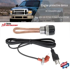 Engine Block Heater Element & Cable Cord Fit For 03-10 F250 F350 F450 6.0L 6.4L