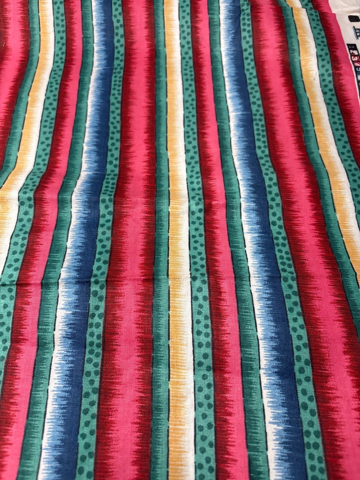 Givenchy Fabric 32"x54" Upholstery Multicolor Stripes Dotted Design thumbnail 6