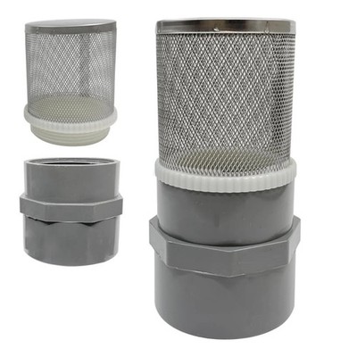 1'' Stainless Steel Filter Cover Connected to 1 inch/DN25 Grey PVC Filter Water P