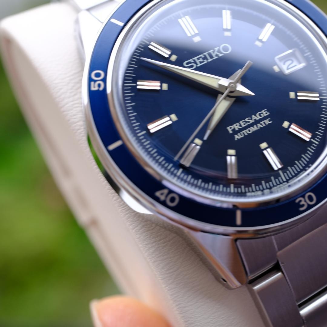 SEIKO PRESAGE Automatic Watch Navy Excellent Condition image 4