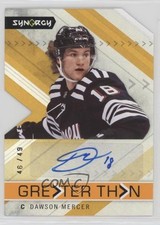 2022 Synergy Greater Than Signatures Orange 46/49 Dawson Mercer #GT-DM Auto 1u6