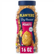 PLANTERS Sweet and Spicy Peanuts, Plant-Based Protein, 16 Ounce Pack of 1