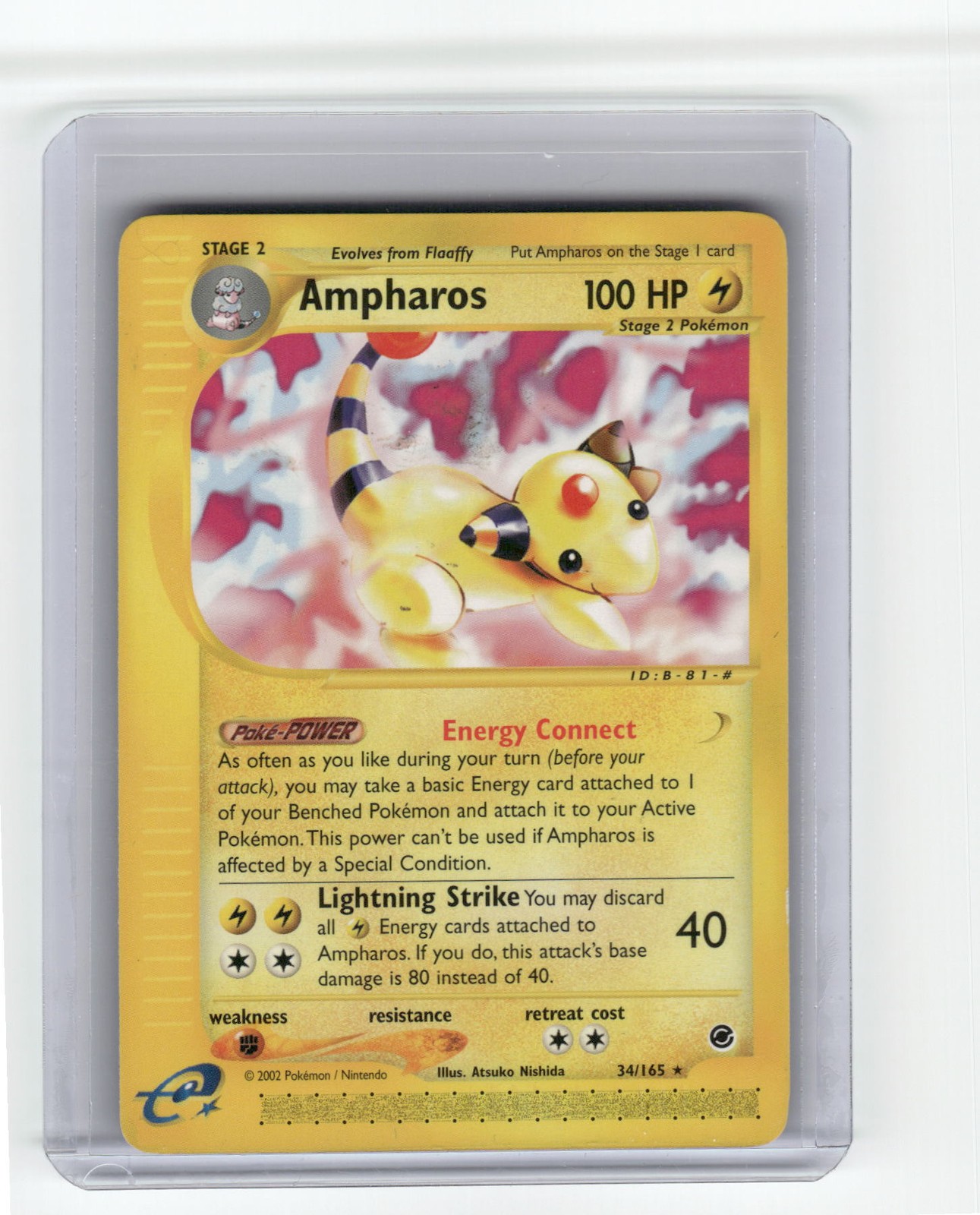Ampharos (34) Expedition Rare Pokemon Near Mint or Better