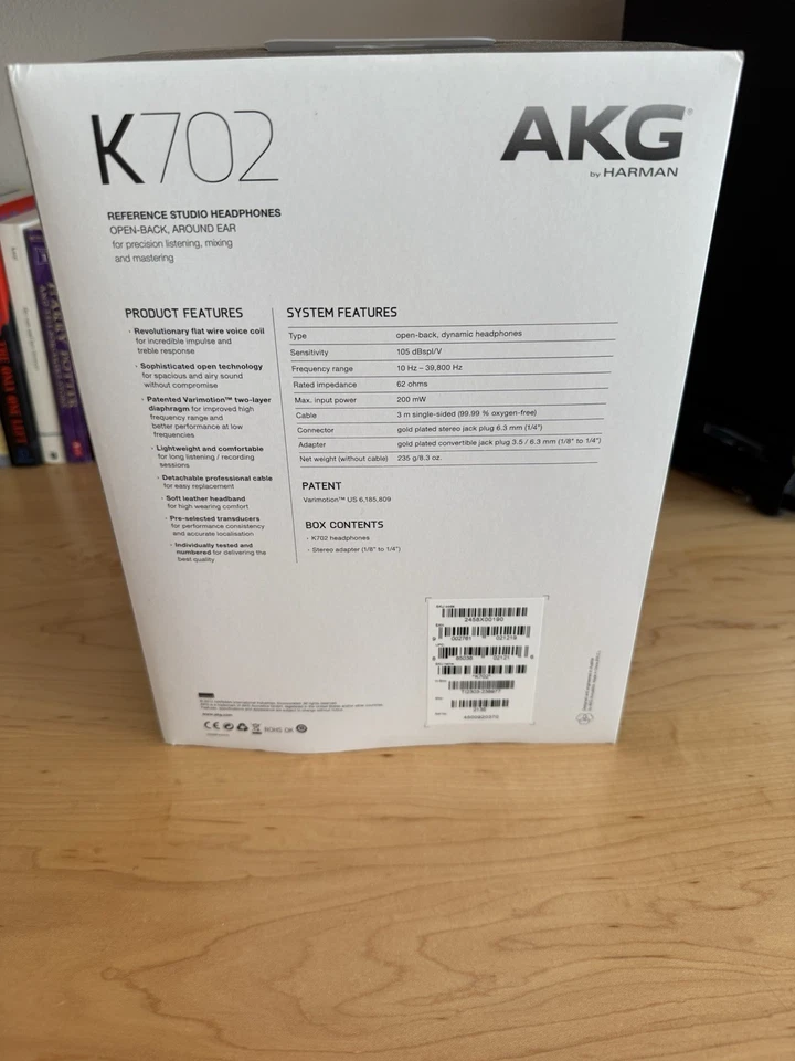 AKG K702 Reference Studio Auriculares Sobre la Oreja Espalda Abierta Foto 2 de 4