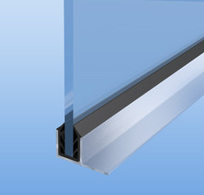 Seitenkeil-Verglasungs-Profil + Dichtung 5 - 8mm Aluminium Glas Plexiglas SDP