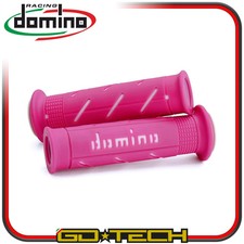 MANOPOLE DOMINO A250 MOTO SCOOTER STRADALI Fucsia Bianco ON ROAD RACING Forate