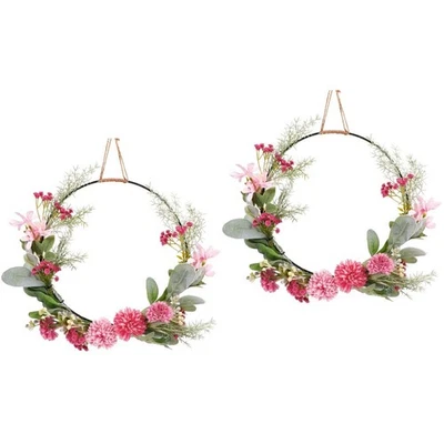 2 PCS Künstliche Eukalyptus Girlande Hängender Kranz Türdekoration - Bild 1 von 4