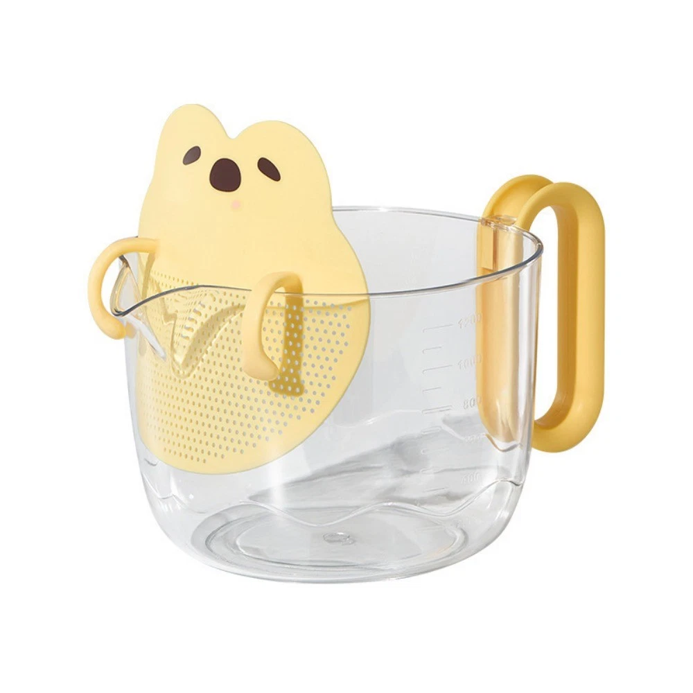 Spout-Designed Drainable Egg-Separating Measured Egg Liquid Filter Measuring Cup