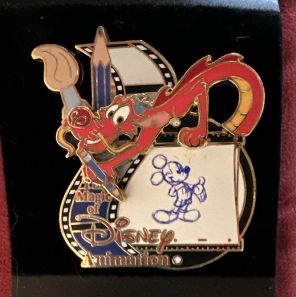Disney Pin Magic of Animation Mushu & Mickey Mouse Mulan