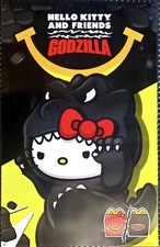 McDonalds 2026 Hello Kitty Godzilla Happy Meal Store Display Poster 35x55" Huge