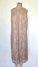 Dressbarn NWT Roz  Ali Dusty Rose Lined Embellished Sleeveless Gown  Sz24
