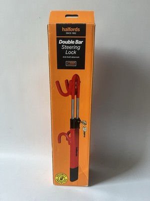 Halfords Doppelstab Lenkradschloss 2 Schlüssel
