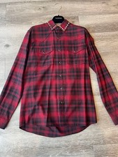 Valentino VALENTINO flannel long-sleeved shirt with studs, size 39 #PG5D94