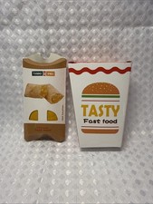 Pretend Play Food French Fries Box Egg Roll Carton Toy Kitchen Food Inside