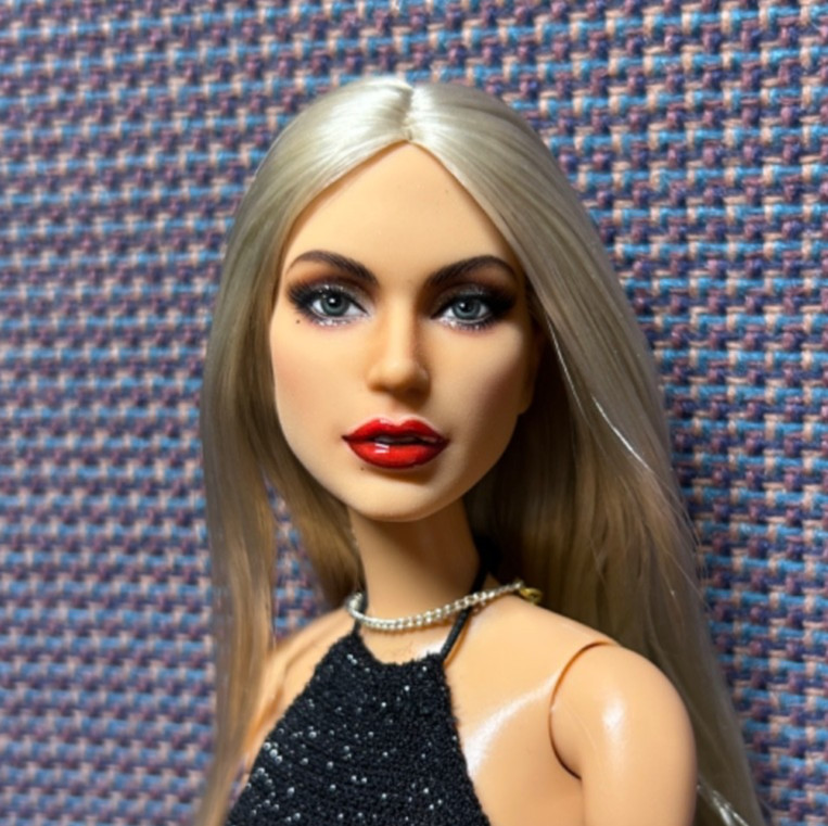 OOAK Mattel Barbie Custom Doll Repainted Hand Painted 1/6 Scale Blonde Hair