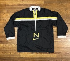 Vintage Nike Big Swoosh Windbreaker Jacket White Tag Size Large