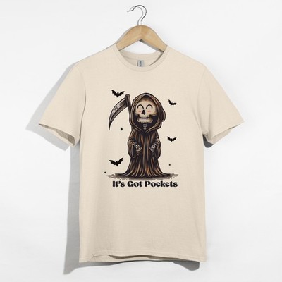 Its Got Pockets T-Shirt, Funny Grim Reaper Tee, Cute Trending Halloween Shirt
