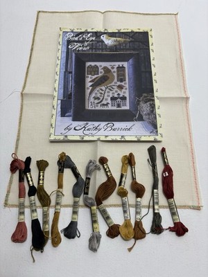 Kathy Barrick Bird s Eye View Cross Stitch Pattern  With Material And Thread