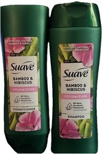 Suave Bamboo  Hibiscus Volumizing Shampoo Conditioner Set No Paraben 12.6oz