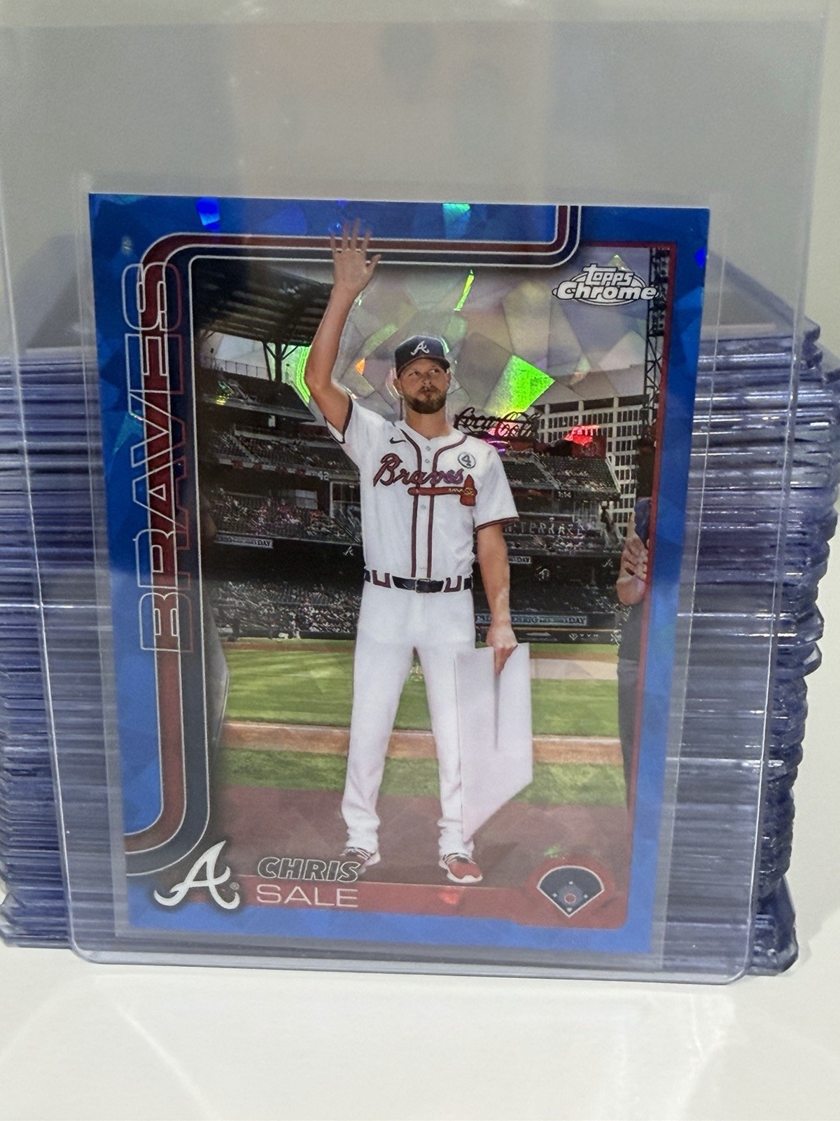 CHRIS SALE 2025 TOPPS CHROME SAPPHIRE IMAGE VARIATION BRAVES Q4354