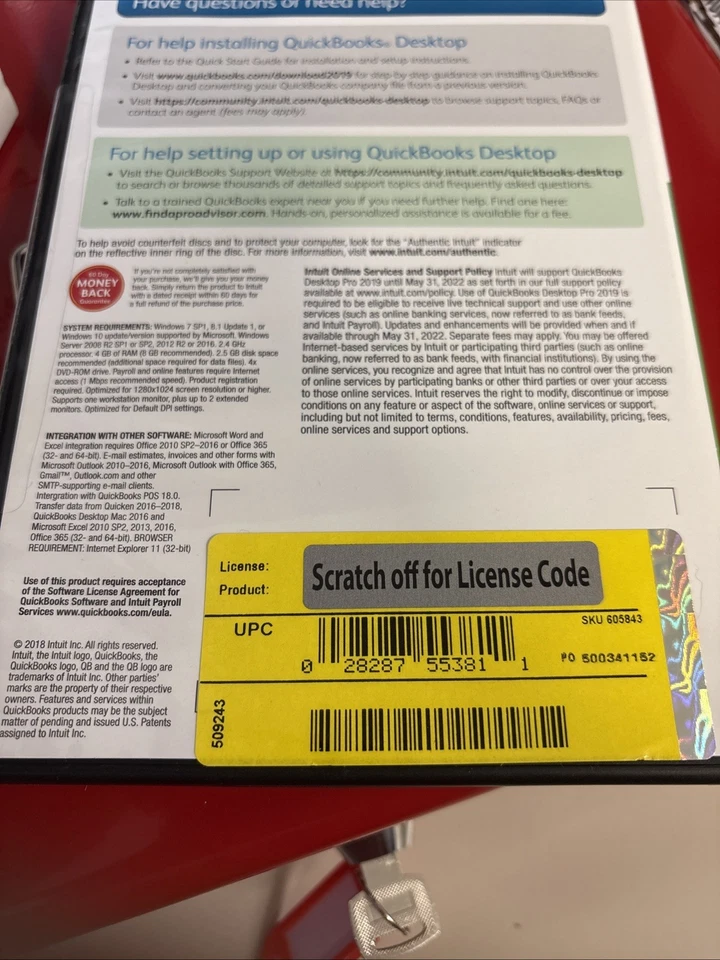 Intuit QuickBooks Desktop Pro 2019 Software (1 User) - Image 2 of 2