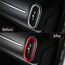 Für 2017-2025 Kia Picanto Armaturenbrett Seite Luftauslass Abdeckung Blenden Rot