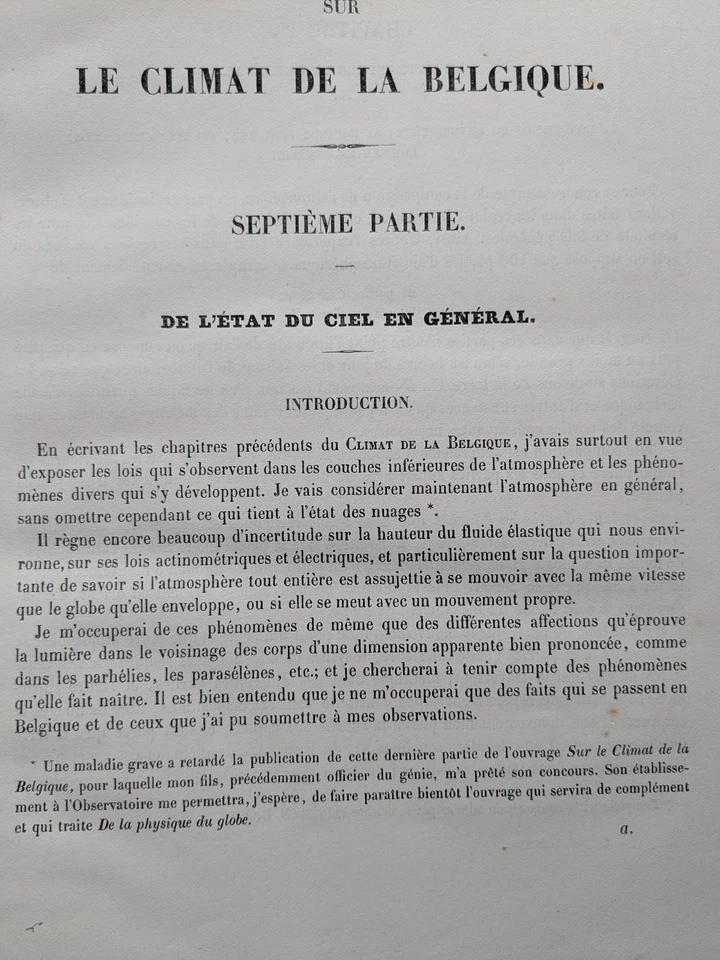 Annales L'Observatoire Royal de Bruxelles EXTRAIT Vol XI Astronomie 1857 FRENCH - Image 3 of 4