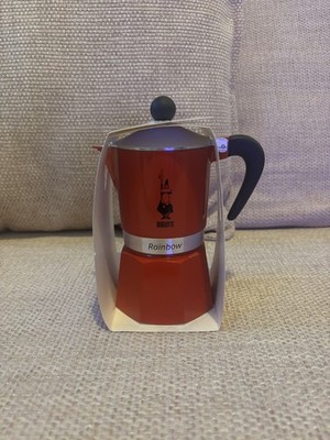 Bialetti Regenbogen Rot 3 Tassen Mokkakanne Herdplatte Espresso Kaffeemaschine Kaffeemaschine Kaffeemaschine