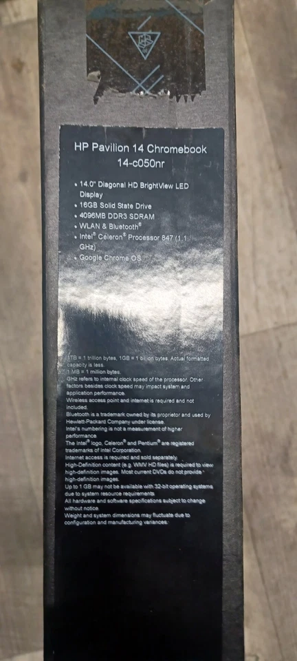HP Pavilion 14 Chromebook -C050NR Black 14"- New in box - Image 3 of 3