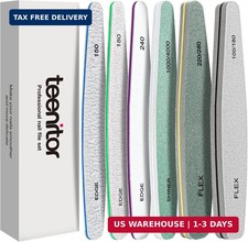 Teenitor Nail File Nail Buffer, 6 pcs Nail Files and Buffers for Natural Nails,