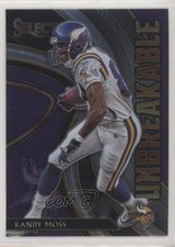 2020 Panini Select Unbreakable Randy Moss #U9 HOF 0o6v