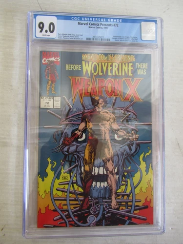 MARVEL COMICS PRESENTS #72 CGC 9.0 GRADED COMIC 1991 ORIGIN OF WOLVERINE