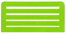 Rapidesign Lettering Aid Template, 1/8, 5/32, 3/16, 1/4 Inch Sizes, 1 Each R925