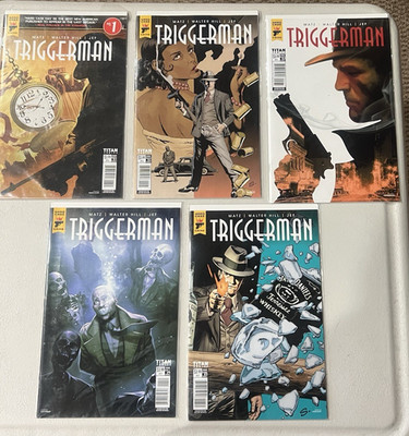 Triggerman #1B, 2B, 3C, 4A ,5C variants (Titan Hard Case Crime) All MM