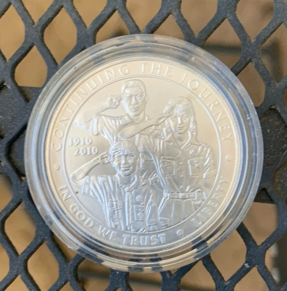 2010-P Boy Scouts of America Centennial Silver Dollar (UNC With Box & COA) - Image 2 of 4