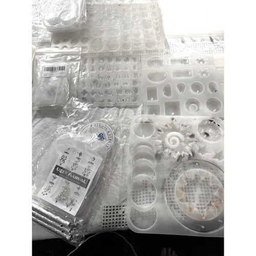 Large 4.5 lb Silicone Mold Lot: Wind Chimes, Jewelry, Pens, Bookmarks, Dog Tag