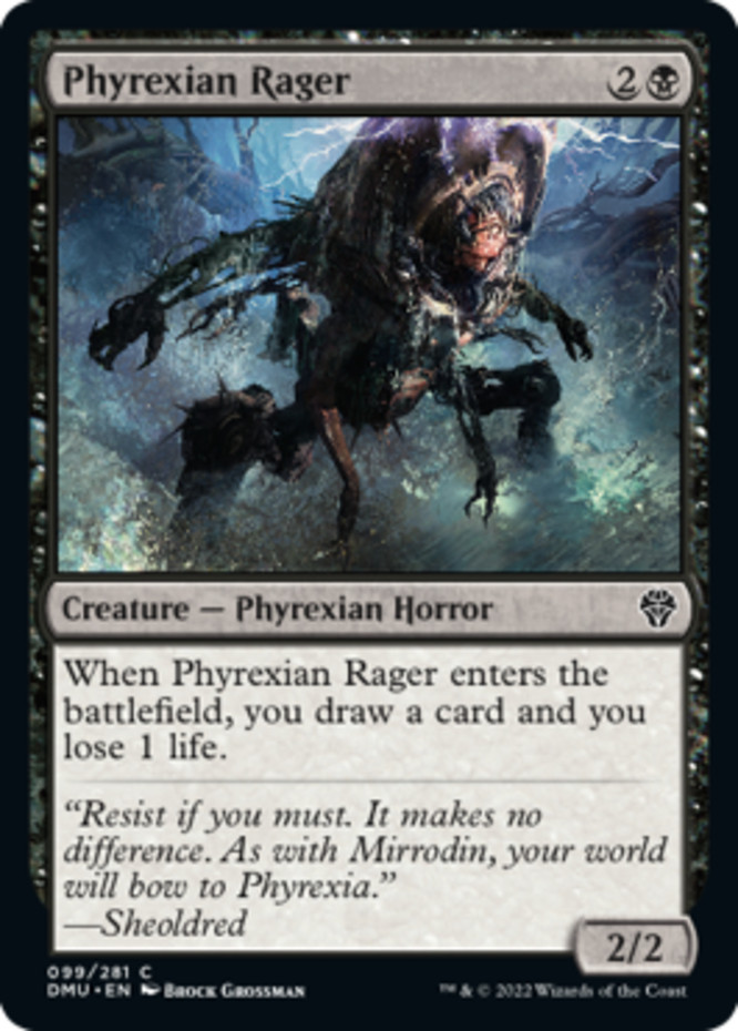 Phyrexian Rager Light Play, English Dominaria United