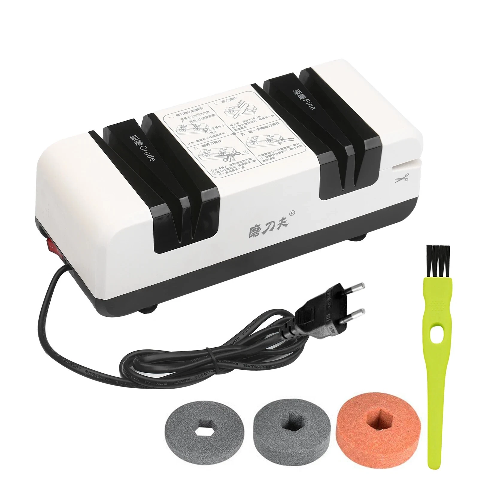 with 15-Degree Bevel Crude Straight Serrated Knives Scissors Cutter Grinder