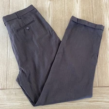 Pantalon Formal Para Hombre Oficina Trabajo Plisados Marron Con Puños Talla 38