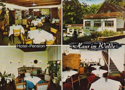 Advertising card of the GILDE Hotel ''Haus im Walde'' in Freudenberg