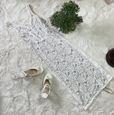 NEW Meshki Doria Lace Midi Dress – Size S – White