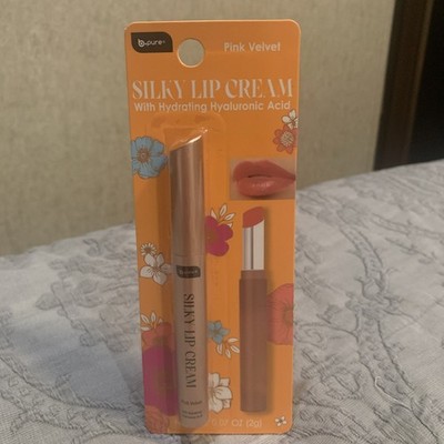 B Pure Silky Lip Cream w/Hydrating  Hyaluronic Acid Pink Velvet 1 Piece Set new