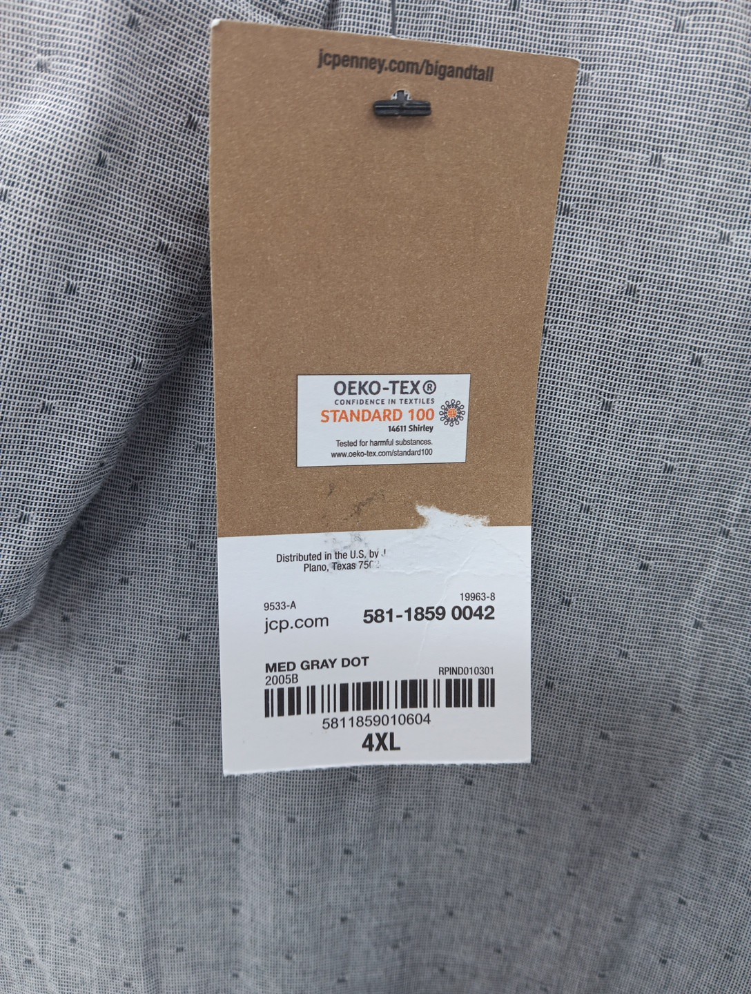 The Foundry Supply Co Shirt Mens 4XL Gray Everyday Casual Button Up Big Spotted