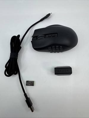 Razer Naga Pro Wireless Gaming Mouse RZ01-03420100 Open Box 12-Button Plate