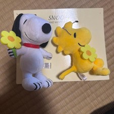 Peanuts Snoopy and Woodstock Plush Set Flowers Character Toy Collection